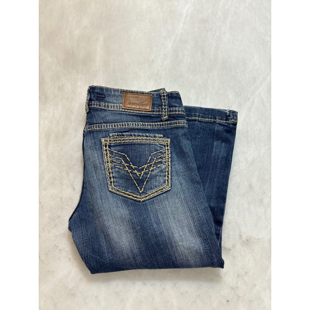 Vigoss Collection Womens Capri Jeans Distressed tag says size 5, measures 30 in